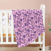 Load image into Gallery viewer, Purple Floral Amour Baby Blanket 40&quot;x50&quot; Baby Blanket 40&quot;x50&quot; e-joyer 
