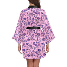 Load image into Gallery viewer, Purple Floral Amour Long Sleeve Kimono Robe Long Sleeve Kimono Robe e-joyer 
