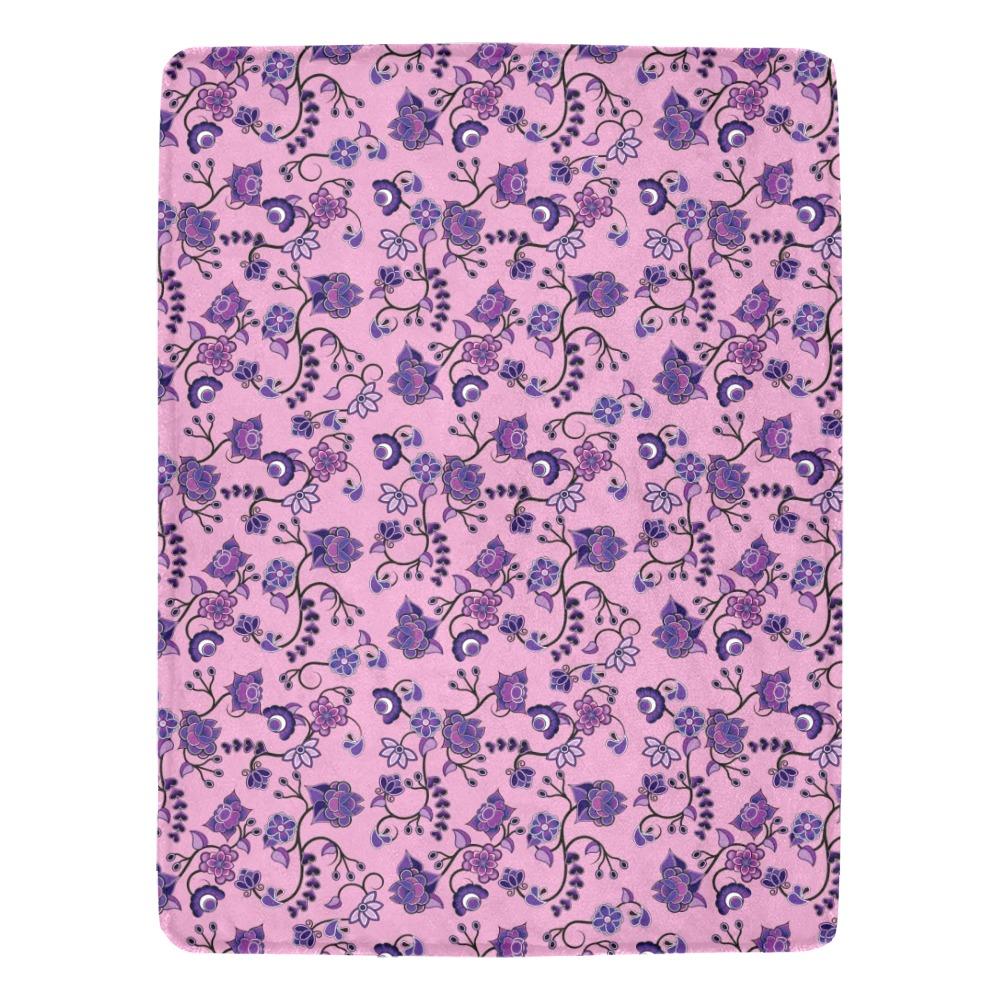 Purple Floral Amour Ultra-Soft Micro Fleece Blanket 60"x80" Ultra-Soft Blanket 60''x80'' e-joyer 
