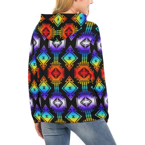 Rainbow Gathering All Over Print Hoodie for Women (USA Size) (Model H13) All Over Print Hoodie for Women (H13) e-joyer 