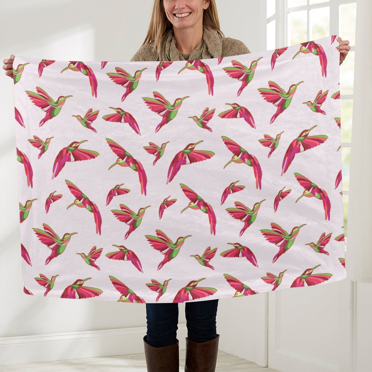 Red Swift Large Baby Blanket