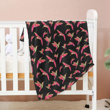 Load image into Gallery viewer, Red Swift Colourful Black Baby Blanket 30&quot;x40&quot; Baby Blanket 30&quot;x40&quot; e-joyer 
