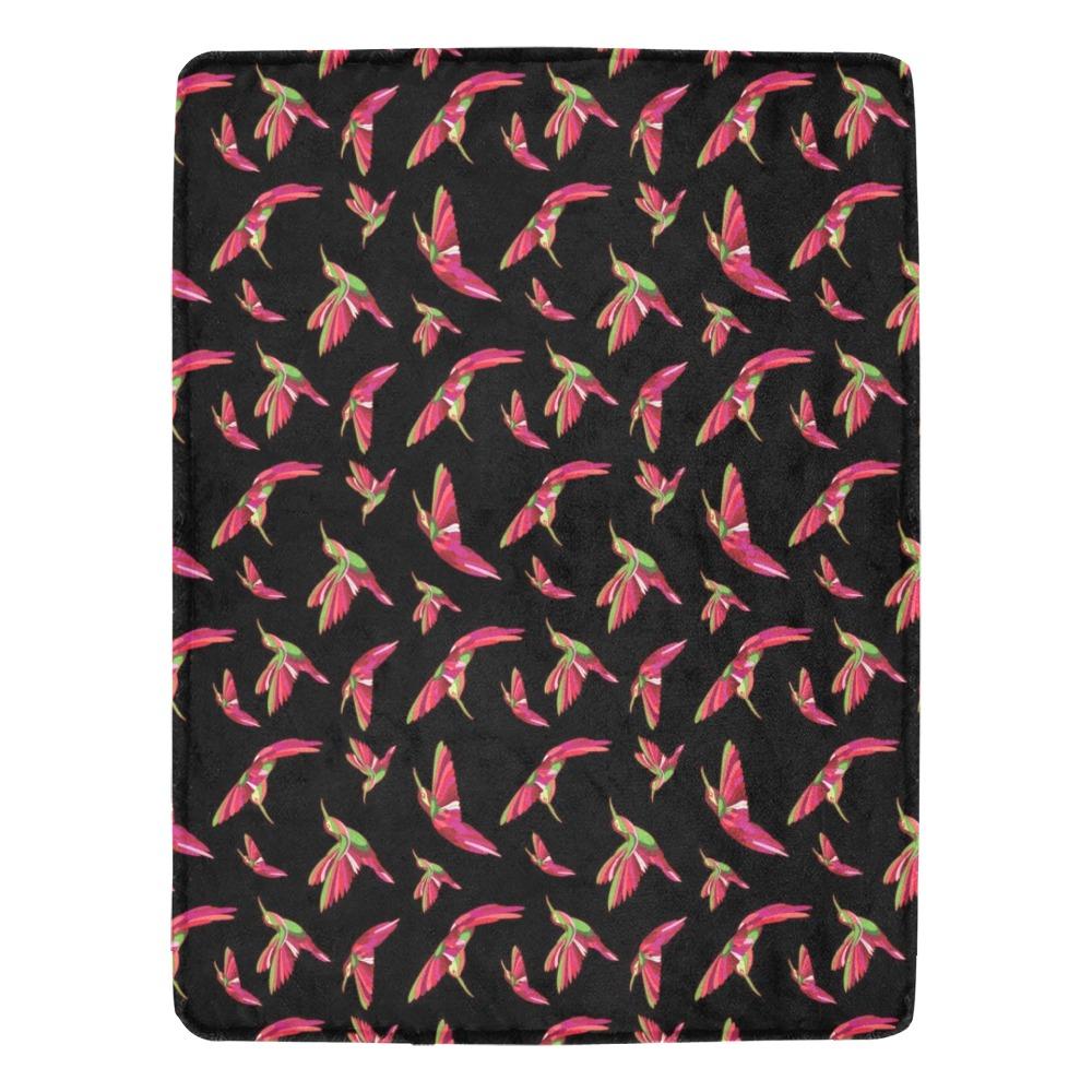 Red Swift Colourful Black Ultra-Soft Micro Fleece Blanket 60"x80" Ultra-Soft Blanket 60''x80'' e-joyer 
