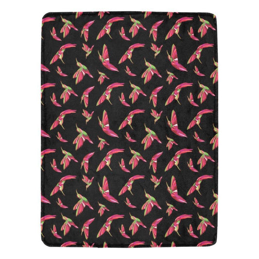 Red Swift Colourful Black Ultra-Soft Micro Fleece Blanket 60"x80" Ultra-Soft Blanket 60''x80'' e-joyer 