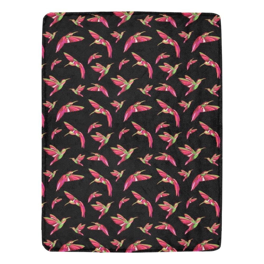 Red Swift Colourful Black Ultra-Soft Micro Fleece Blanket 60"x80" Ultra-Soft Blanket 60''x80'' e-joyer 