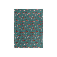 Load image into Gallery viewer, Red Swift Turquoise Baby Blanket 40&quot;x50&quot; Baby Blanket 40&quot;x50&quot; e-joyer 
