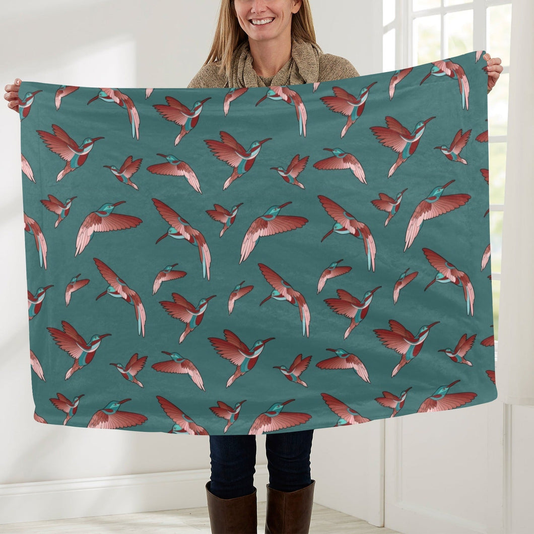 Red Swift Turquoise Baby Blanket 40