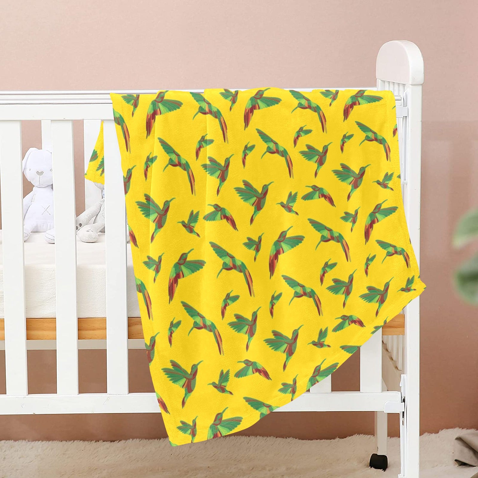 Red Swift Yellow Baby Blanket 40"x50" Baby Blanket 40"x50" e-joyer 