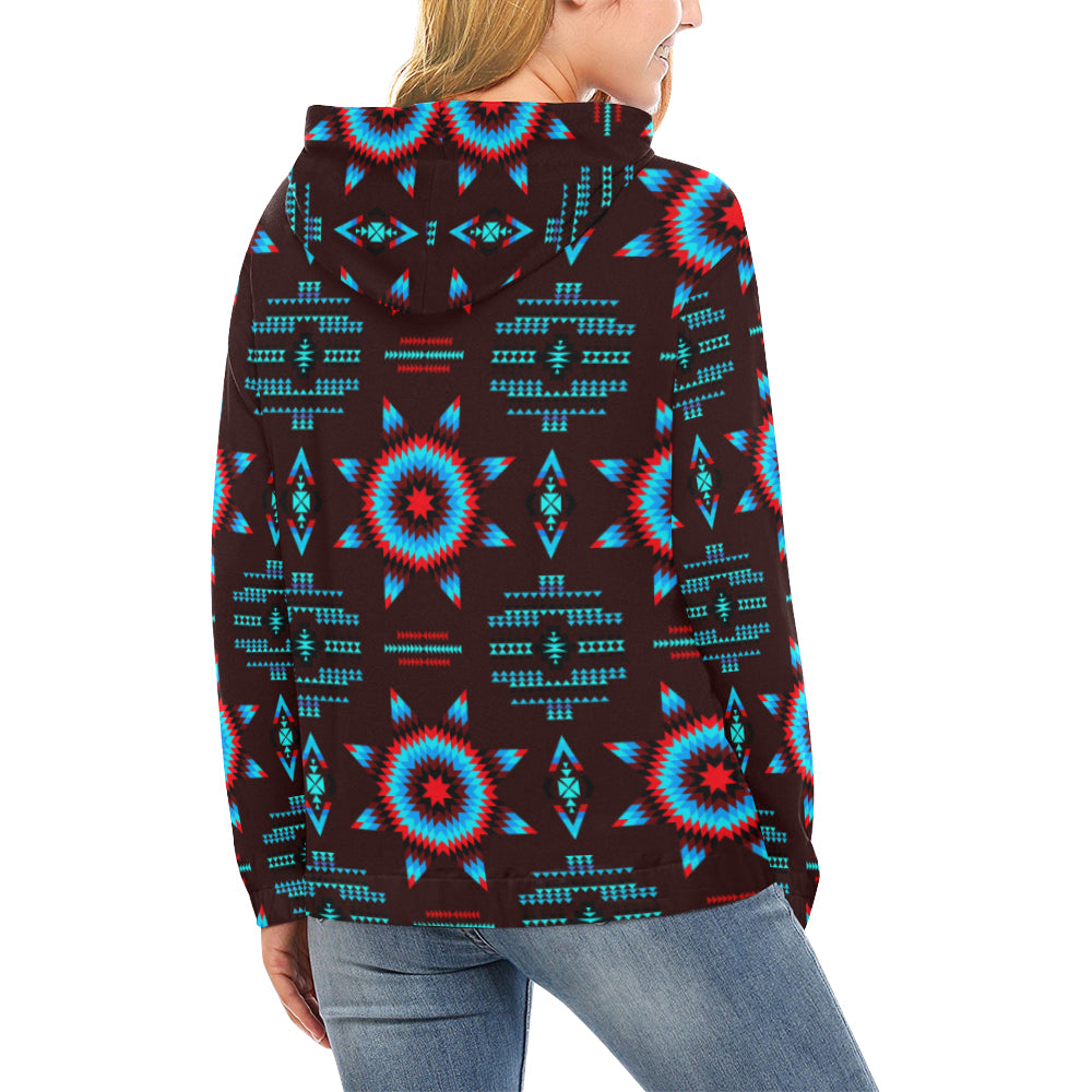 Rising Star Corn Moon All Over Print Hoodie for Women (USA Size) (Model H13) All Over Print Hoodie for Women (H13) e-joyer 