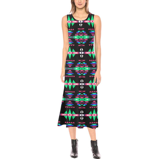 River Trail Phaedra Sleeveless Open Fork Long Dress