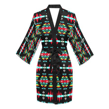 Load image into Gallery viewer, River Trail Sunset Long Sleeve Kimono Robe Long Sleeve Kimono Robe e-joyer 
