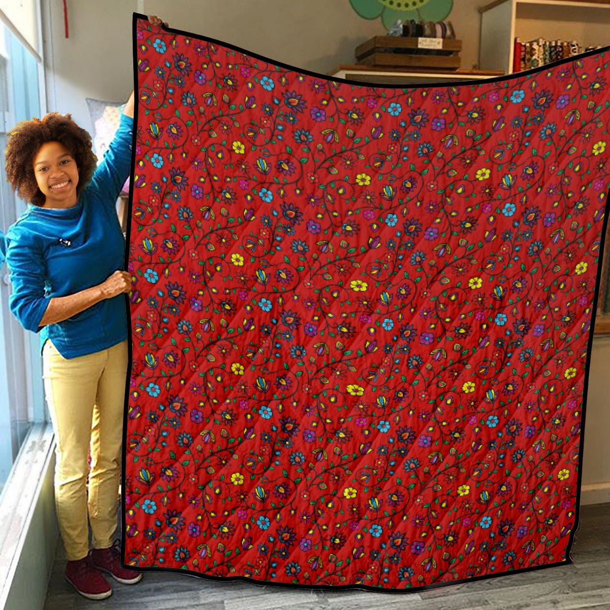 Nature's Nexus Red Lightweight Quilt