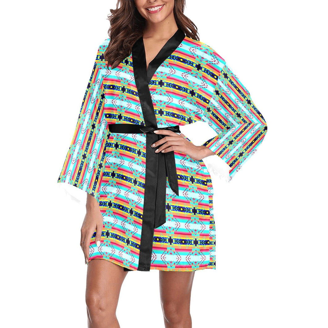 Sacred Spring Long Sleeve Kimono Robe Long Sleeve Kimono Robe e-joyer 