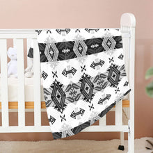 Load image into Gallery viewer, Sovereign Nation Black and White Baby Blanket 30&quot;x40&quot; Baby Blanket 30&quot;x40&quot; e-joyer 
