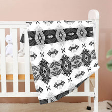 Load image into Gallery viewer, Sovereign Nation Black and White Baby Blanket 40&quot;x50&quot; Baby Blanket 40&quot;x50&quot; e-joyer 
