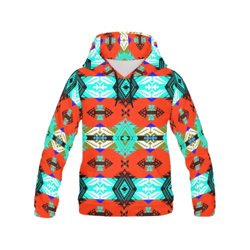 Sovereign Nation Blue All Over Print Hoodie for Women (USA Size) (Model H13) All Over Print Hoodie for Women (H13) e-joyer 