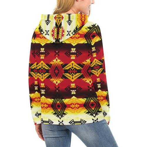 Sovereign Nation Fire All Over Print Hoodie for Women (USA Size) (Model H13) All Over Print Hoodie for Women (H13) e-joyer 