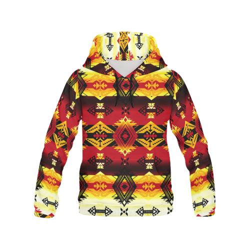 Sovereign Nation Fire All Over Print Hoodie for Women (USA Size) (Model H13) All Over Print Hoodie for Women (H13) e-joyer 