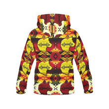 Load image into Gallery viewer, Sovereign Nation Fire with Wolf All Over Print Hoodie for Women (USA Size) (Model H13) All Over Print Hoodie for Women (H13) e-joyer 
