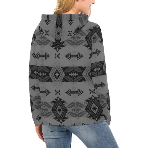 Sovereign Nation Gray All Over Print Hoodie for Women (USA Size) (Model H13) All Over Print Hoodie for Women (H13) e-joyer 