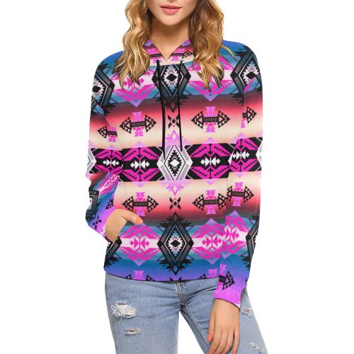 Sovereign Nation Skies All Over Print Hoodie for Women (USA Size) (Model H13) All Over Print Hoodie for Women (H13) e-joyer 