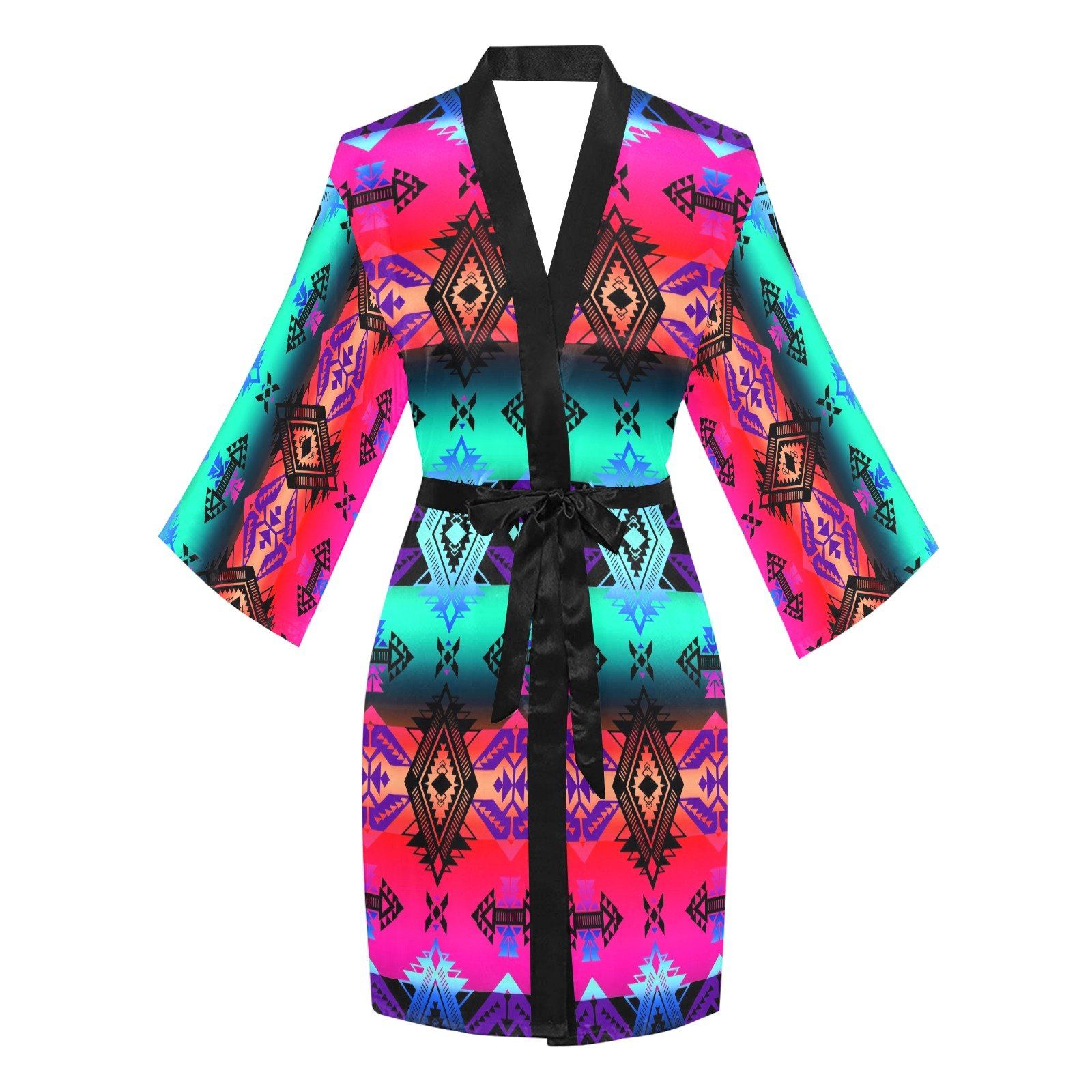 Sovereign Nation Sunrise Long Sleeve Kimono Robe Long Sleeve Kimono Robe e-joyer 