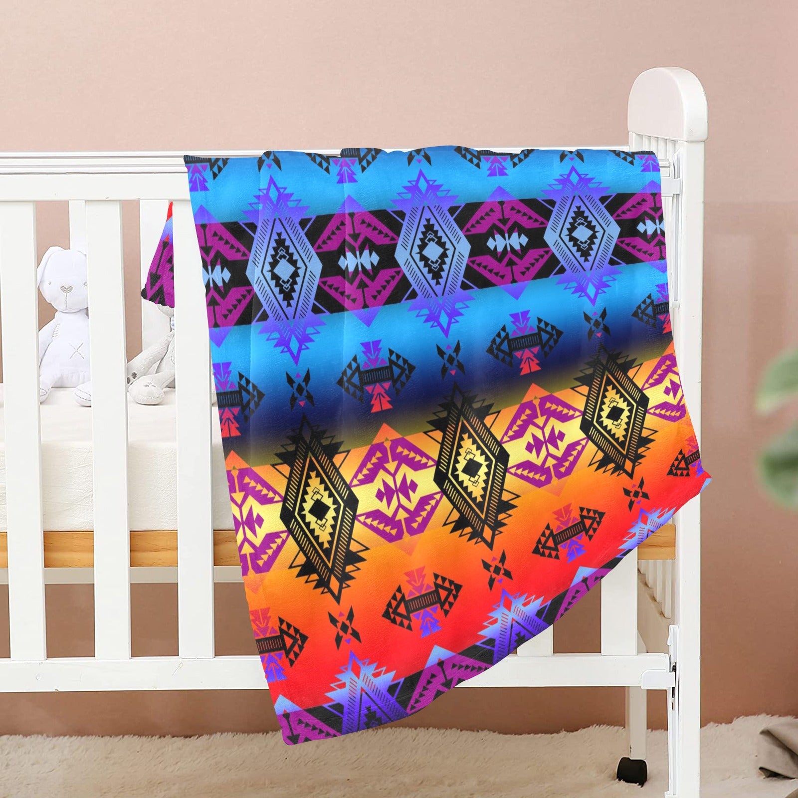 Sovereign Nation Sunset Baby Blanket 40"x50" Baby Blanket 40"x50" e-joyer 