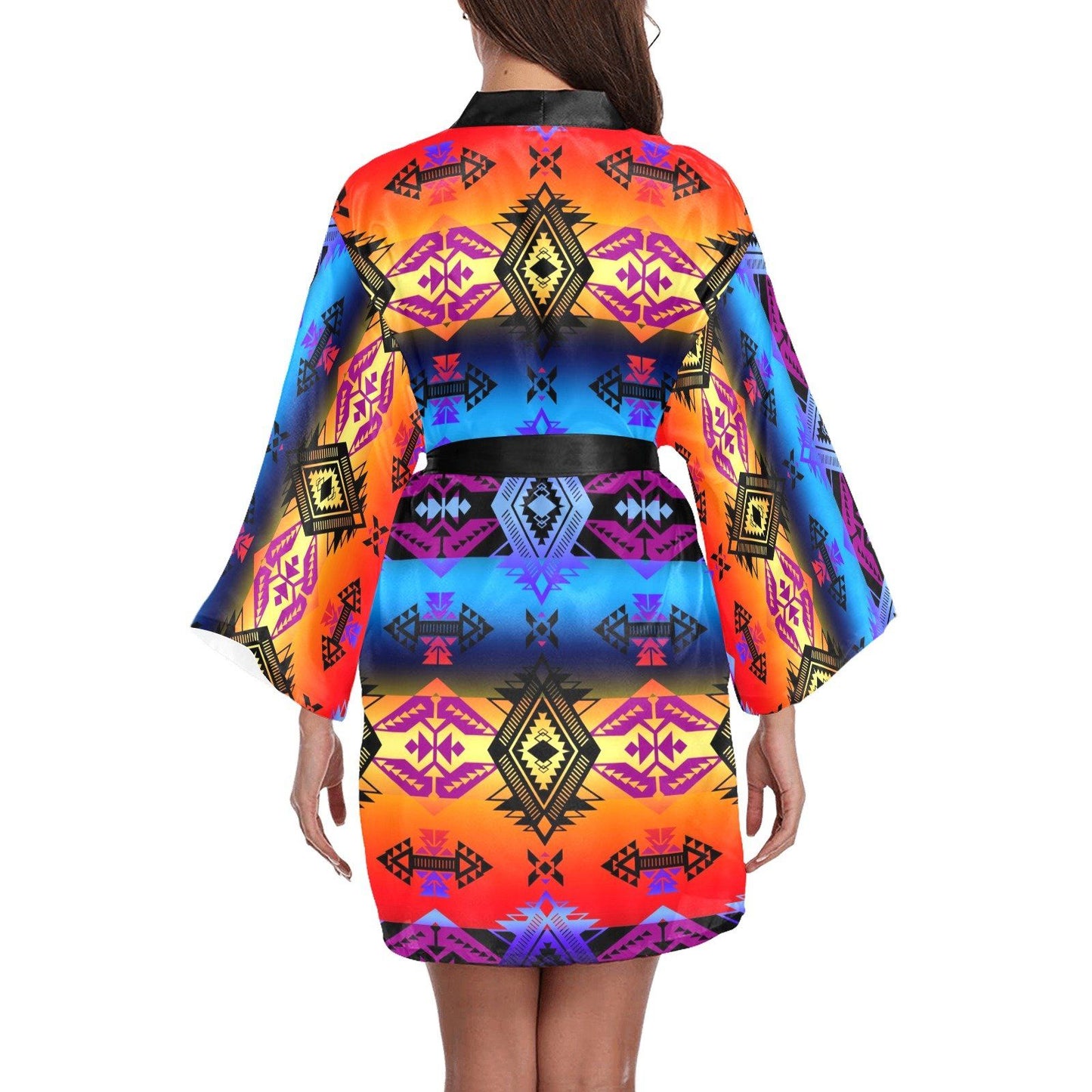 Sovereign Nation Sunset Long Sleeve Kimono Robe Long Sleeve Kimono Robe e-joyer 