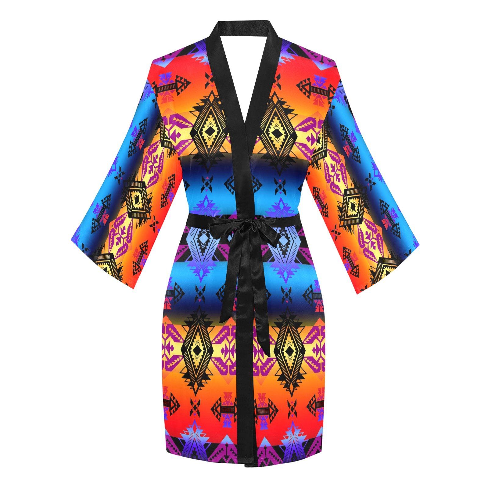 Sovereign Nation Sunset Long Sleeve Kimono Robe Long Sleeve Kimono Robe e-joyer 