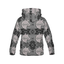 Load image into Gallery viewer, Soveriegn Gray with Wolf All Over Print Hoodie for Women (USA Size) (Model H13) All Over Print Hoodie for Women (H13) e-joyer 
