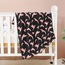 Load image into Gallery viewer, Strawberry Black Baby Blanket 30&quot;x40&quot; Baby Blanket 30&quot;x40&quot; e-joyer 
