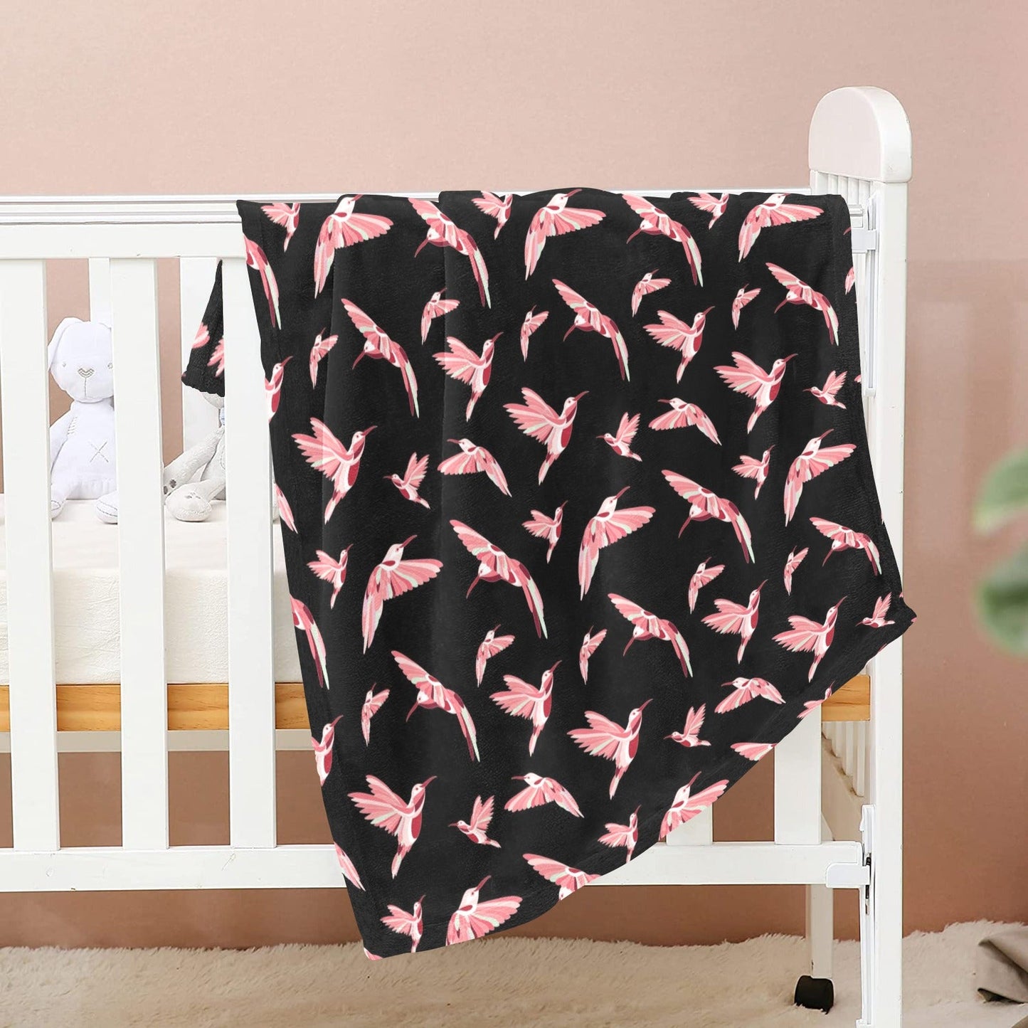 Strawberry Black Baby Blanket 40"x50" Baby Blanket 40"x50" e-joyer 