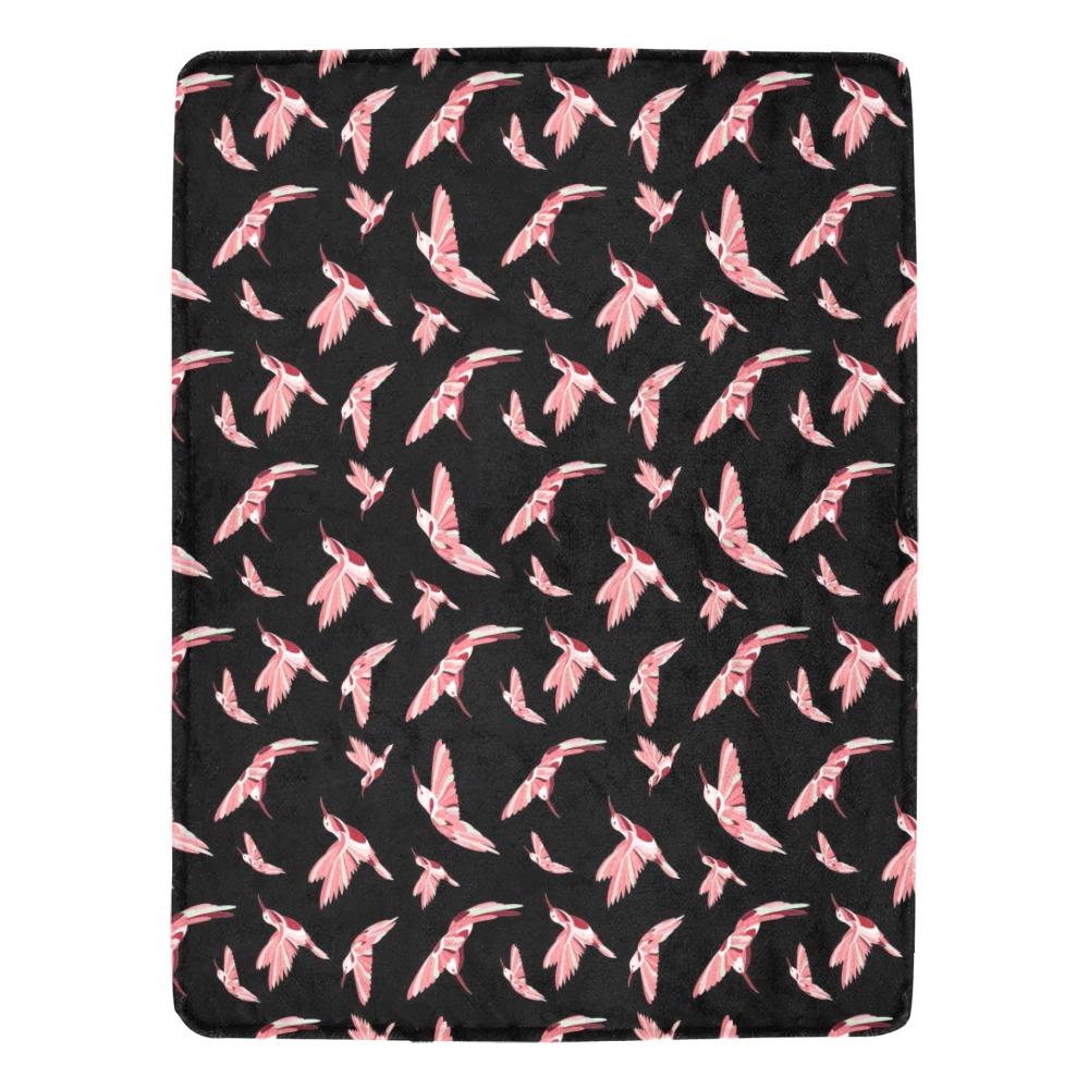 Strawberry Black Ultra-Soft Micro Fleece Blanket 60"x80" Ultra-Soft Blanket 60''x80'' e-joyer 