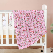 Load image into Gallery viewer, Strawberry Floral Baby Blanket 40&quot;x50&quot; Baby Blanket 40&quot;x50&quot; e-joyer 
