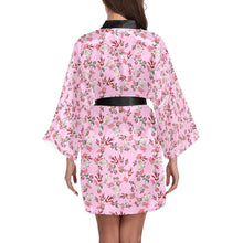 Load image into Gallery viewer, Strawberry Floral Long Sleeve Kimono Robe Long Sleeve Kimono Robe e-joyer 
