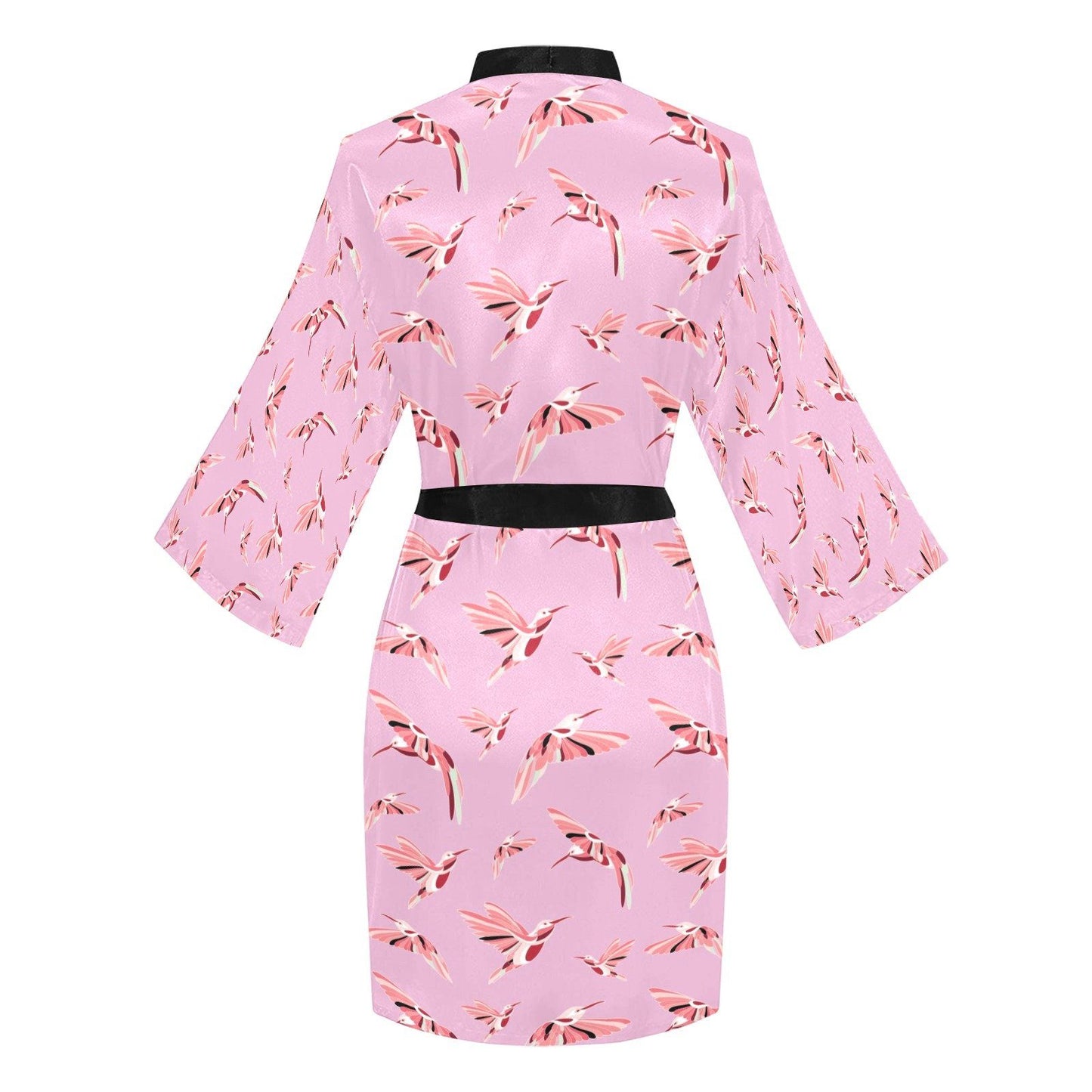 Strawberry Pink Long Sleeve Kimono Robe Long Sleeve Kimono Robe e-joyer 