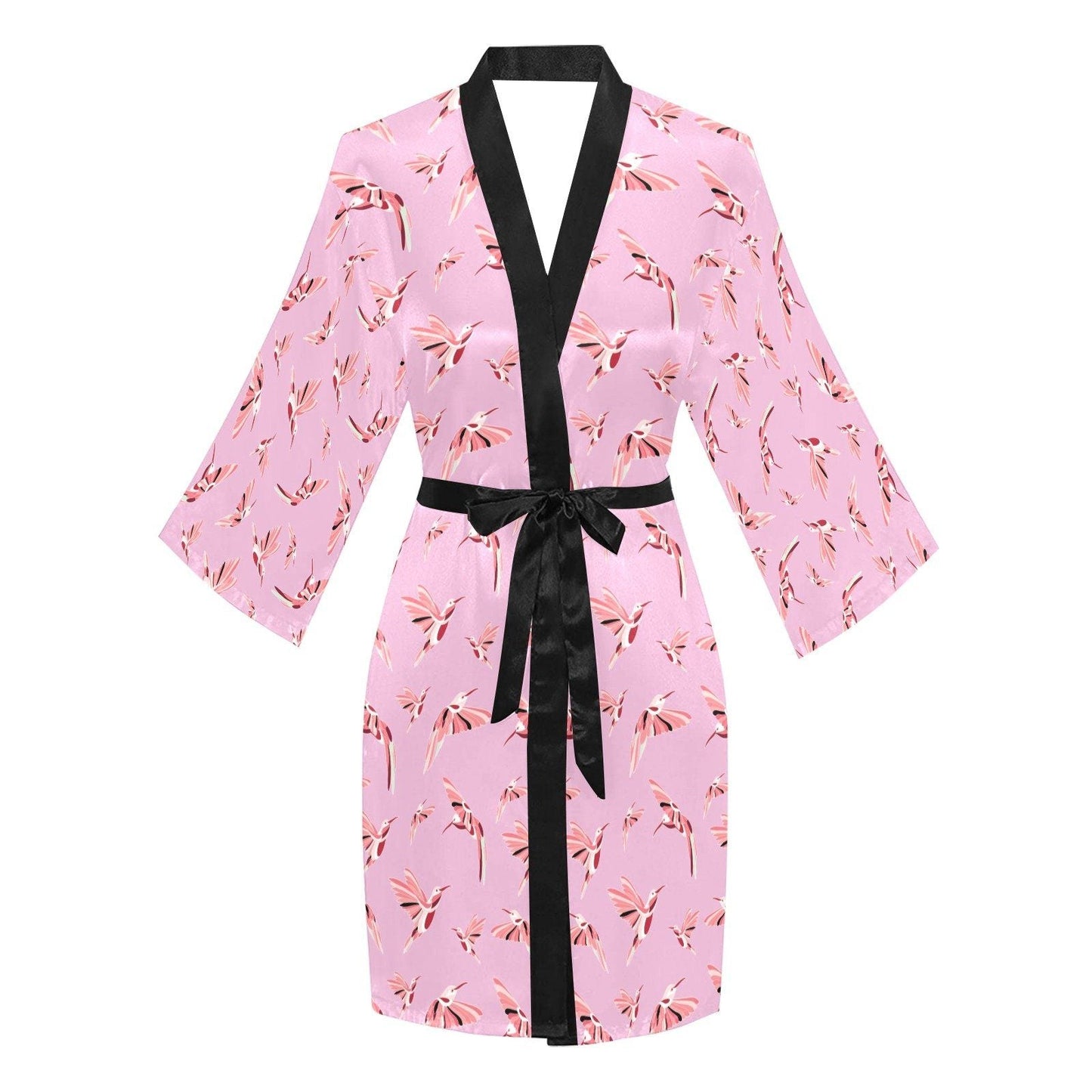 Strawberry Pink Long Sleeve Kimono Robe Long Sleeve Kimono Robe e-joyer 