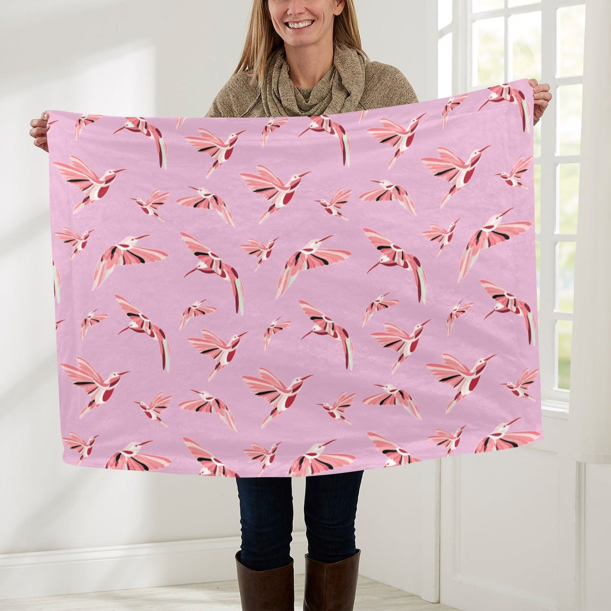 Strawberry Pink Small Baby Blanket by 49 Dzine