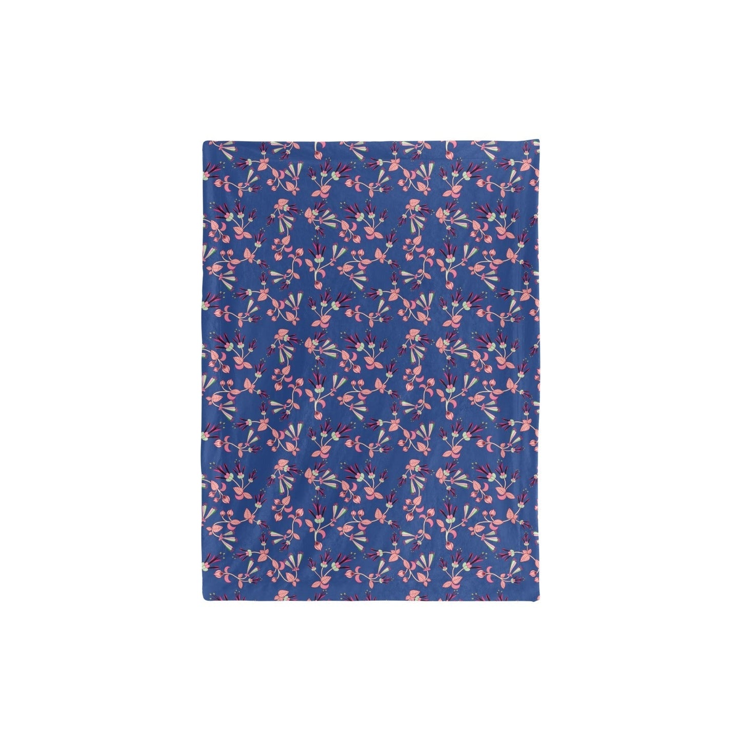 Swift Floral Peach Blue Baby Blanket 30"x40" Baby Blanket 30"x40" e-joyer 