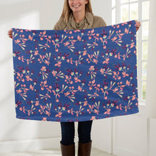 Load image into Gallery viewer, Swift Floral Peach Blue Baby Blanket 30&quot;x40&quot; Baby Blanket 30&quot;x40&quot; e-joyer 
