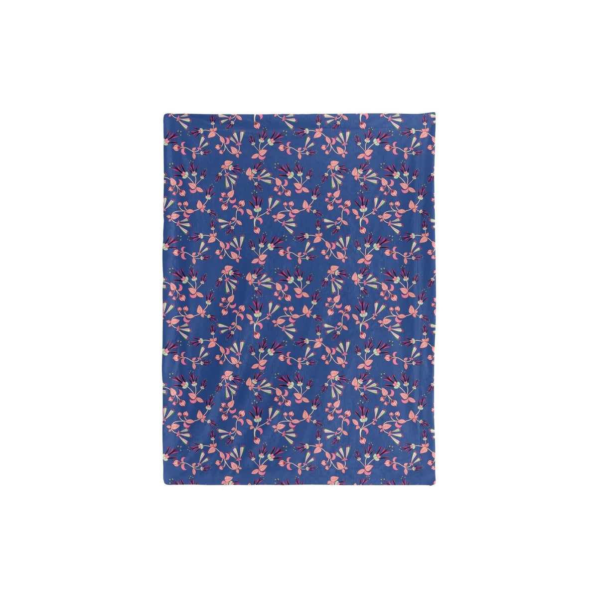 Swift Floral Peach Blue Small Baby Blanket by 49 Dzine (image 3)