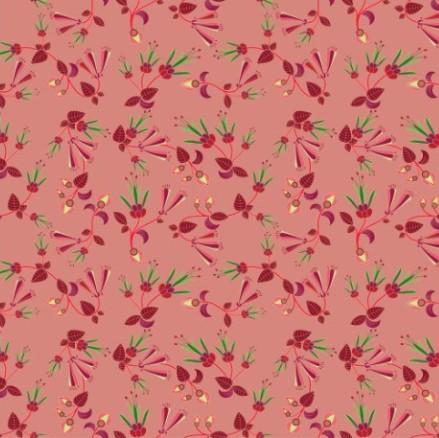 Swift Floral Peach Rouge Remix Cotton Poplin Fabric By the Yard Fabric NBprintex 