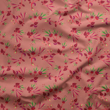 Load image into Gallery viewer, Swift Floral Peach Rouge Remix Cotton Poplin Fabric By the Yard Fabric NBprintex 
