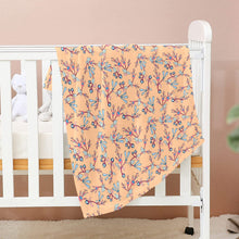 Load image into Gallery viewer, Swift Floral Peache Baby Blanket 30&quot;x40&quot; Baby Blanket 30&quot;x40&quot; e-joyer 
