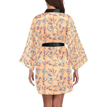 Load image into Gallery viewer, Swift Floral Peache Long Sleeve Kimono Robe Long Sleeve Kimono Robe e-joyer 
