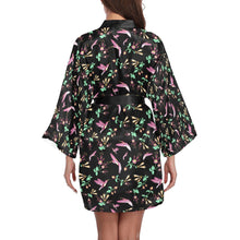 Load image into Gallery viewer, Swift Noir Long Sleeve Kimono Robe Long Sleeve Kimono Robe e-joyer 
