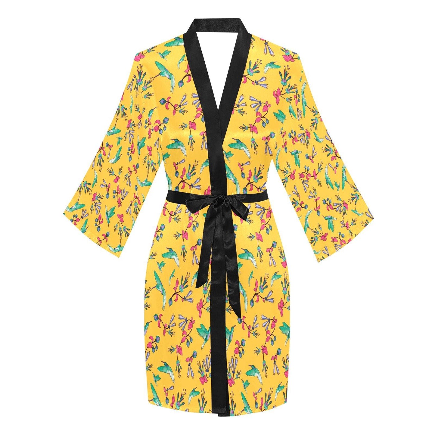 Swift Pastel Yellow Long Sleeve Kimono Robe Long Sleeve Kimono Robe e-joyer 