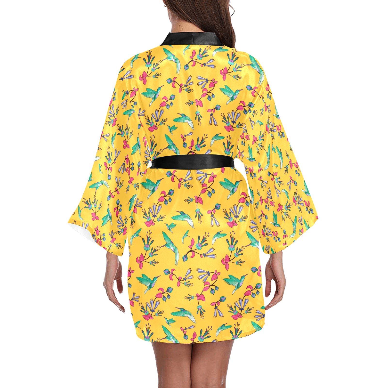 Swift Pastel Yellow Long Sleeve Kimono Robe Long Sleeve Kimono Robe e-joyer 