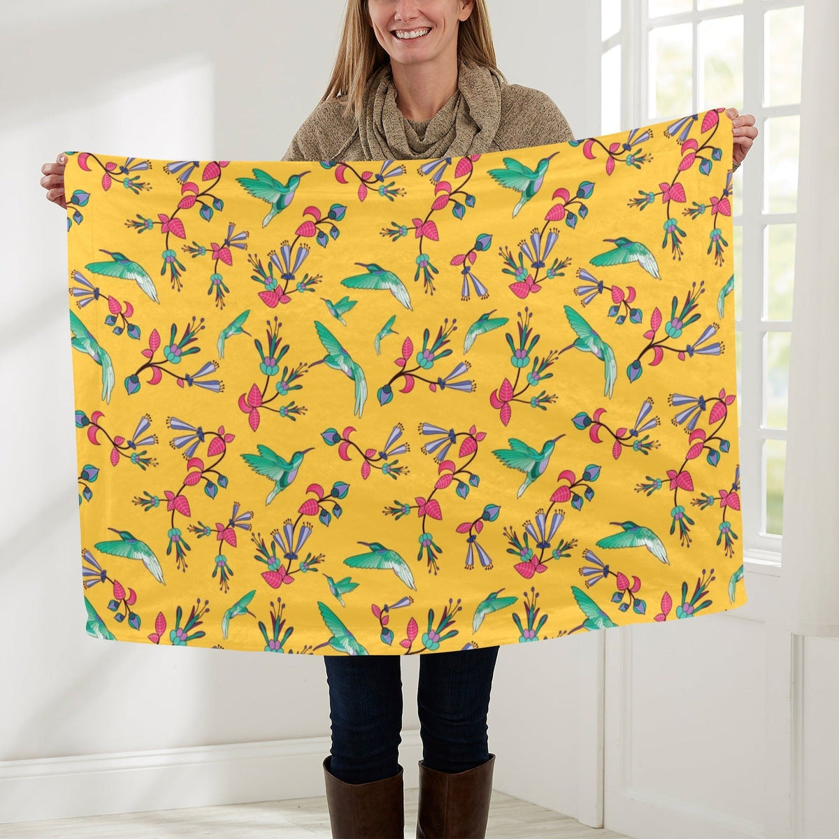 Swift Pastel Yellow Small Baby Blanket by 49 Dzine