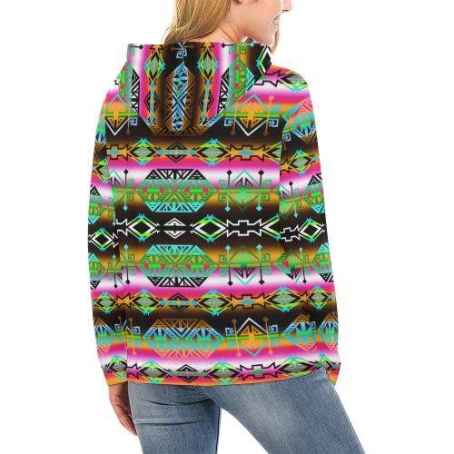 Trade Route North All Over Print Hoodie for Women (USA Size) (Model H13) All Over Print Hoodie for Women (H13) e-joyer 